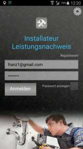 Smartphone App für Installateure