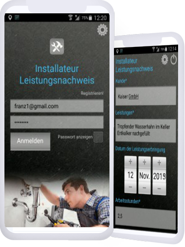 Smartphone App für Installateure