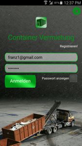 Business App für Galabau und Containervermietung